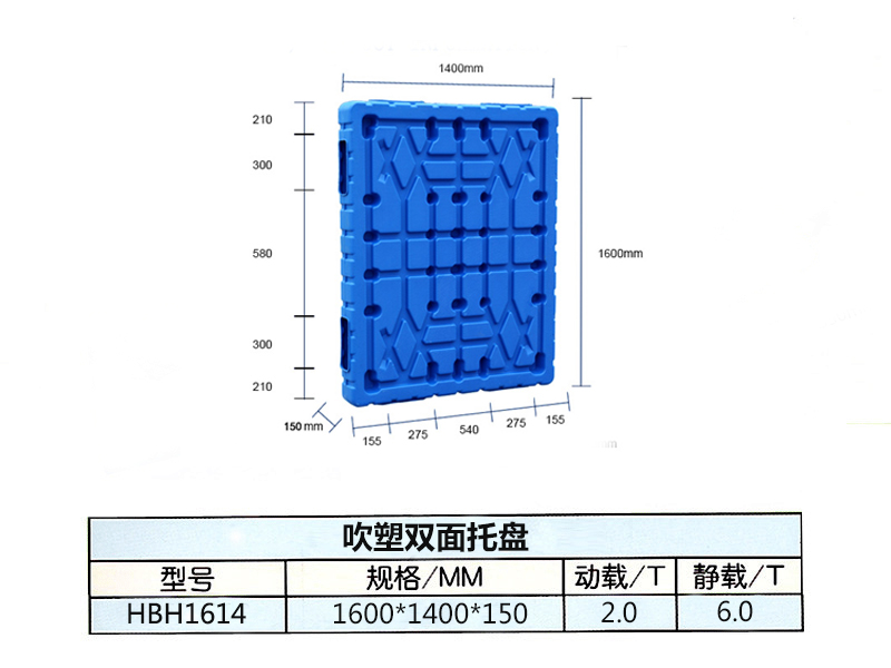 吹塑雙面1600*1400*150